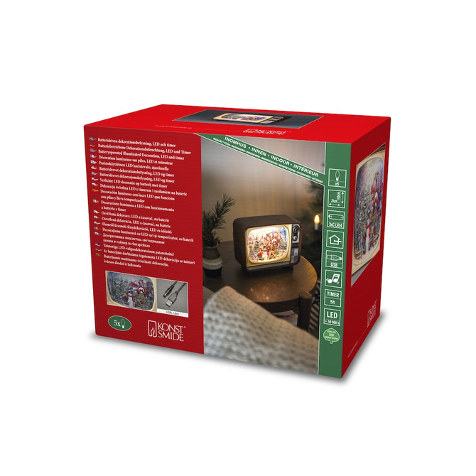 Sneeuwlantaartn tv met muziek doos, Konstsmide, tuincentrumoutlet