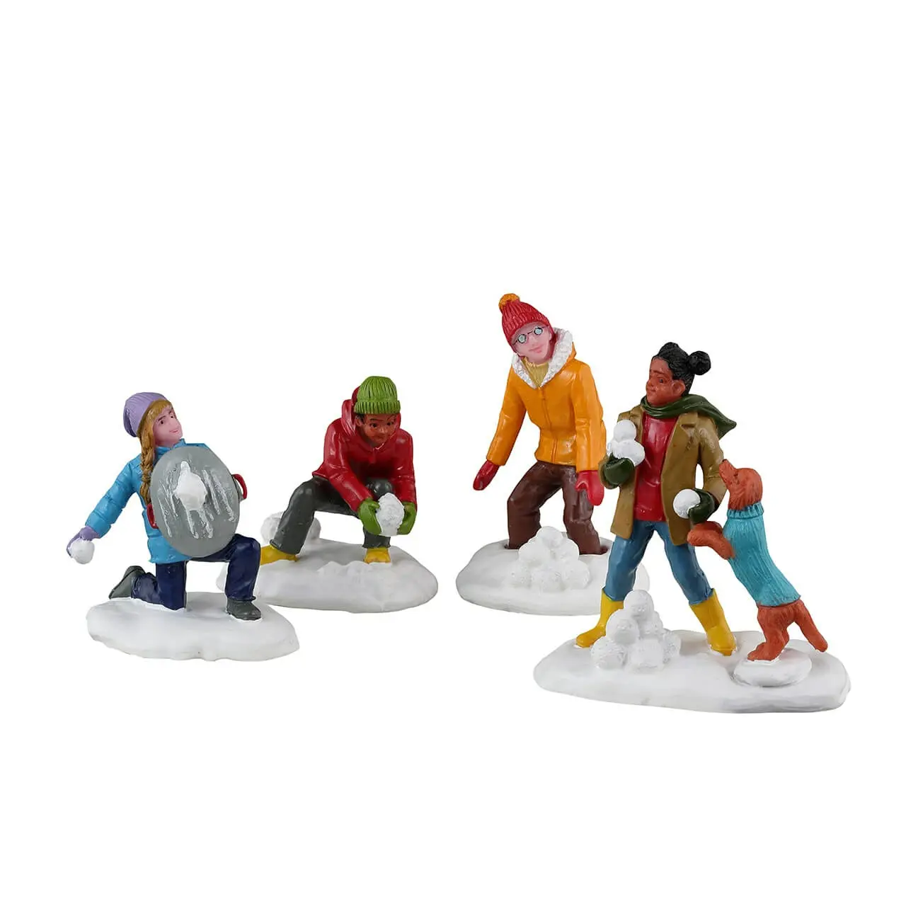 Snowball Battles Set van 4 Lemax Vail Village Collection 2023