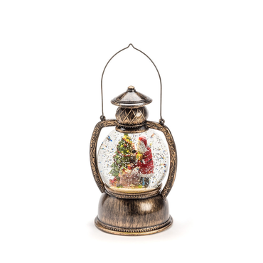Snwlantaarn kerstman h20cm brons bo wit, Konstsmide, tuincentrumoutlet