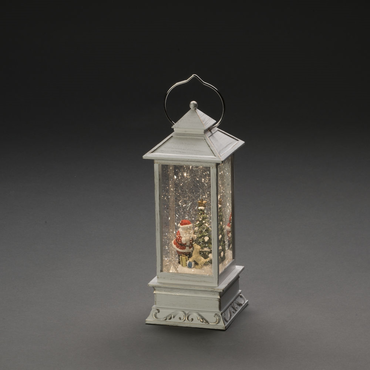 Snwlantaarn kerstman h27.5cm wit bo, Konstsmide, tuincentrumoutlet
