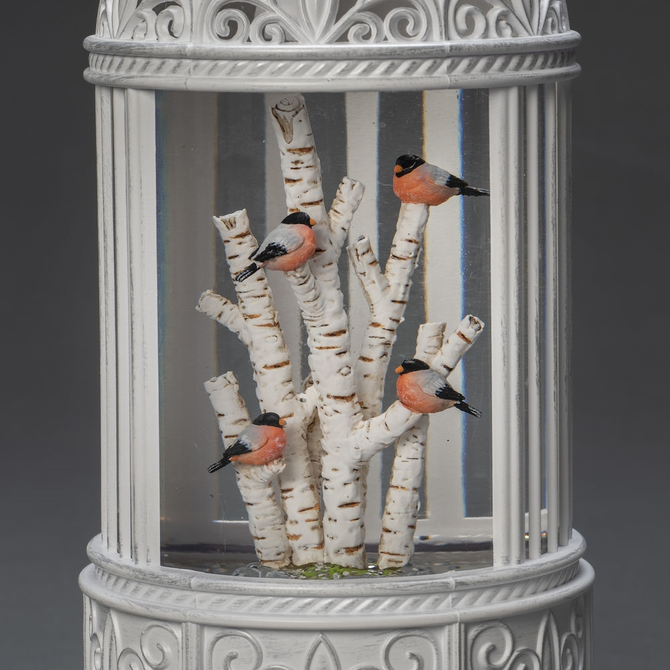 Snwlantaarn vogelkooi 4 goudvink bo close up, Konstsmide, tuincentrumoutlet