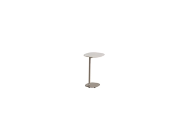 Sofie support table ceramic oyster 35 X 30 X 50 cm mocca, zijaanzicht 4SO, tuincentrumoutlet.com