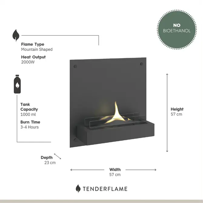 Solo 180 Black informatie, Tenderflame, tuincentrumoutlet.com