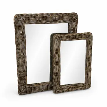 Spiegel l64b44h3cm antiek grijs set, Van der Leeden, Tuincentrumoutlet.com