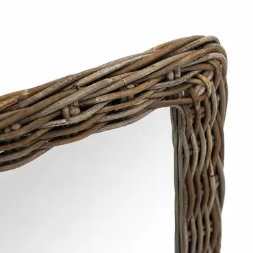 Spiegel rotan antiek grijs l64b85h3 detail, Van der Leeden, Tuincentrumoutlet.com