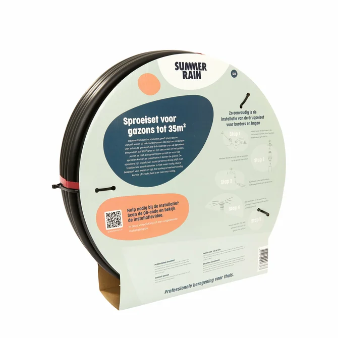Sproeiset voor 35m² gazon verpakking achter, Summerrain, tuincentrumoutlet