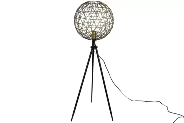 Staande lamp Miguel metaal messing, Countryfield, www.tuincentrumoutlet.com