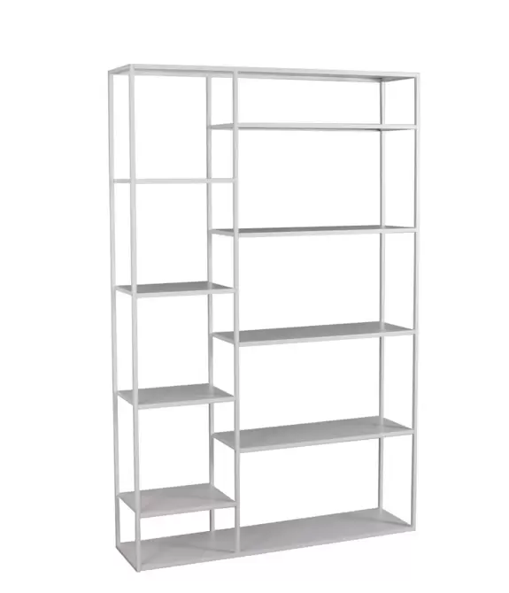 Stalen kast wit 120x30x188 cm - afbeelding 2