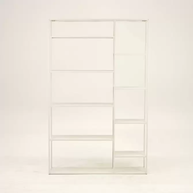 Stalen kast wit 120x30x188 cm - afbeelding 3