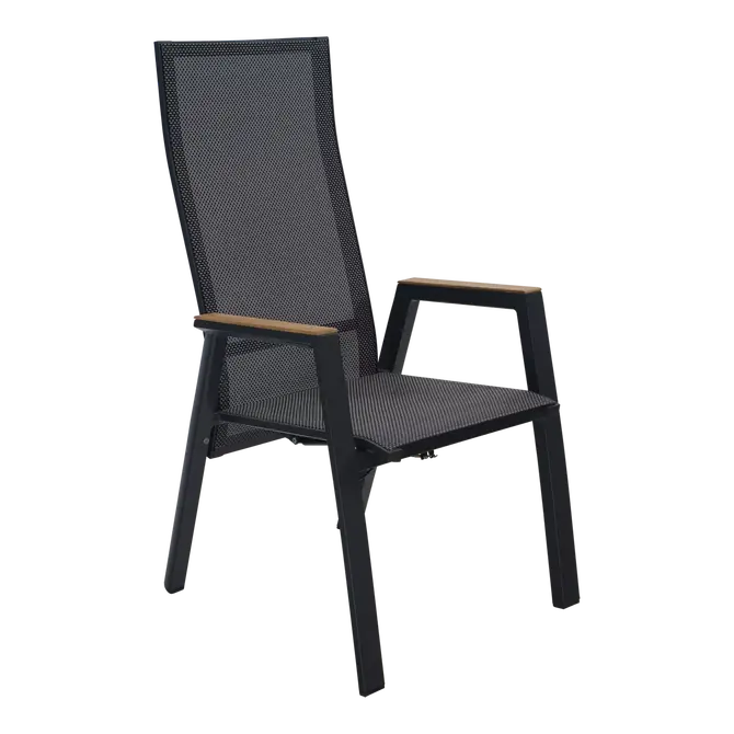 Standenstoel amir teak negro, Lesli Living, tuincentrumoutlet