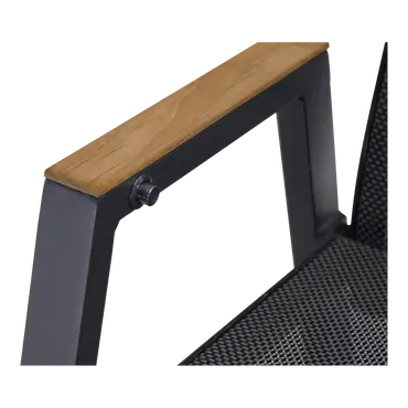 Standenstoel amir teak negro details, Lesli Living, tuincentrumoutlet