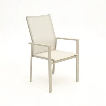 Stapelstoel Delia creme Hoge rug, Vita, Tuincentrumoutlet