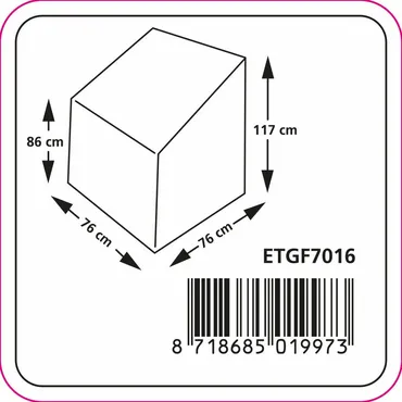 Stapelstoelhoes ca 66x66x117cm afmetingen, Eurotrail, tuincentrumoutlet