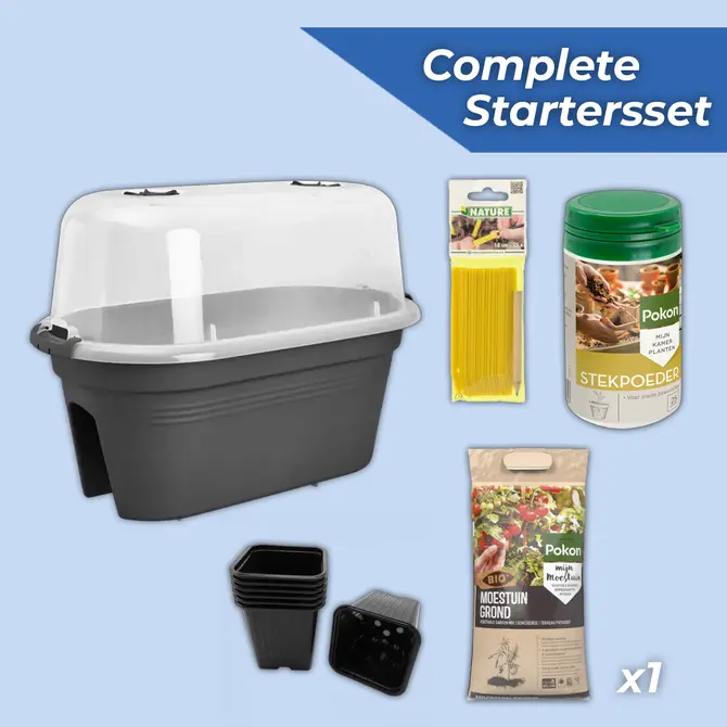 Startersset kweken Kweektafel gb balkon l55cm liv black, Tuincentrumoutlet.com