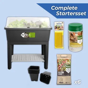 Startersset kweken kweektafel noa 80cm living black, Tuincentrumoutlet.com