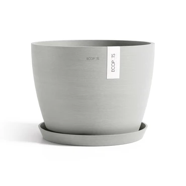 Stockholm 45 Witgrijs met ondershotel, Ecopots, tuincentrumoutlet.com