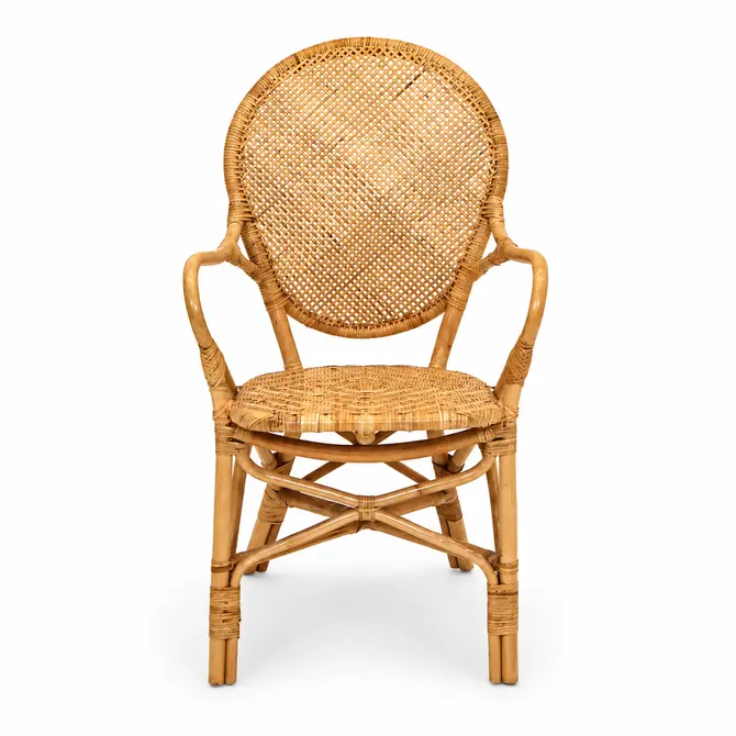 Stoel Ibiza Rotan Blond 52x61h90cm voor, Van der Leeden, Tuincentrumoutlet.com