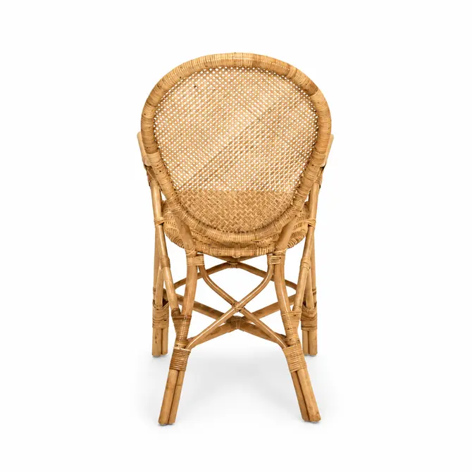 Stoel Ibiza Rotan Blond 52x61h90cm achter, Van der Leeden, Tuincentrumoutlet.com