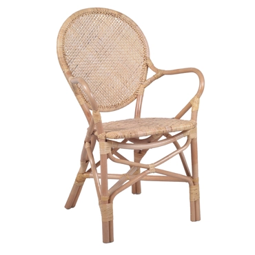 Stoel Ibiza Rotan Blond 52x61h90cm - afbeelding 1