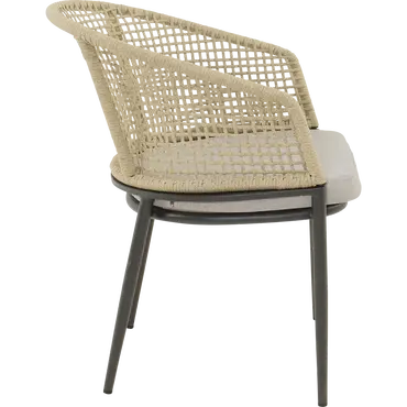 Stoel Kioto beige zijkant, Lesli Living, tuincentrumoutlet.com