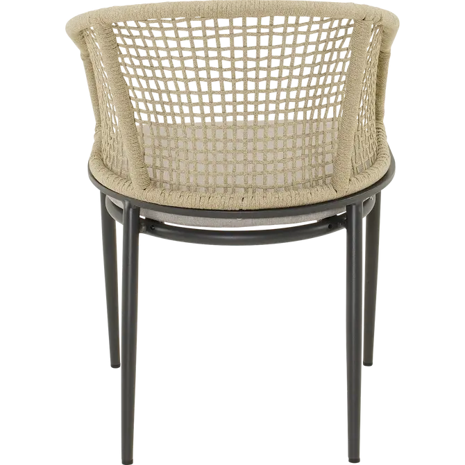 Stoel Kioto beige achterkant, Lesli Living, tuincentrumoutlet.com