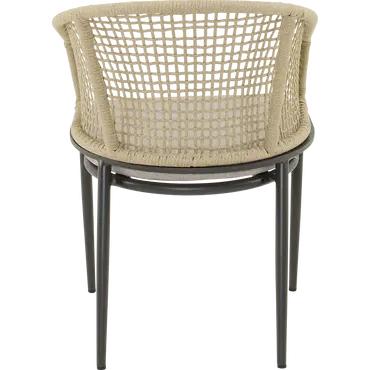 Stoel Kioto beige achterkant, Lesli Living, tuincentrumoutlet.com