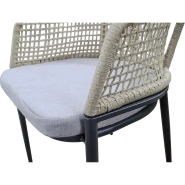 Stoel Kioto beige detail, Lesli Living, tuincentrumoutlet.com