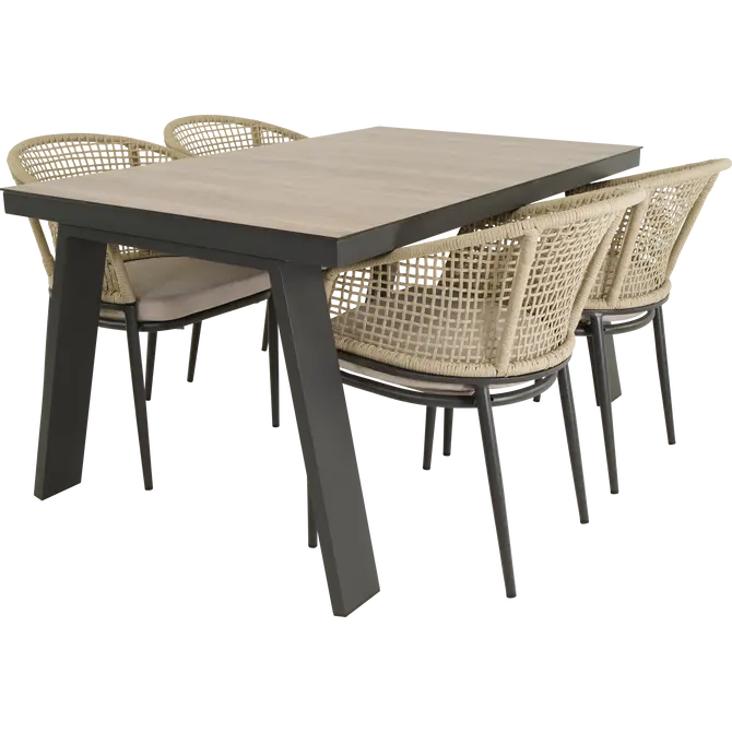 Stoel Kioto beige sfeer, Lesli Living, tuincentrumoutlet.com