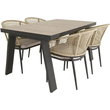 Stoel Kioto beige sfeer, Lesli Living, tuincentrumoutlet.com