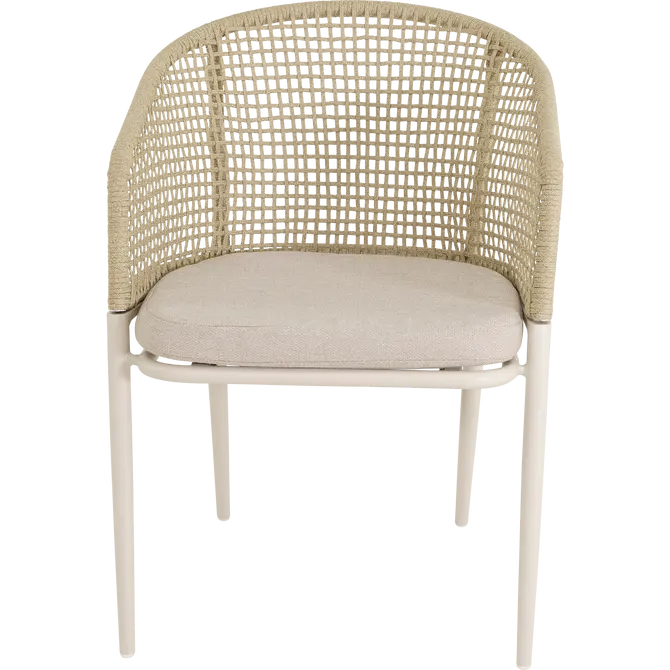 Stoel Kioto Crema beige voor, Lesli Living, tuincentrumoutlet.com