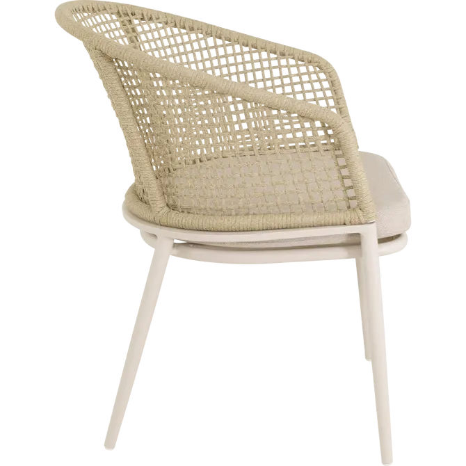 Stoel Kioto Crema beige zij, Lesli Living, tuincentrumoutlet.com
