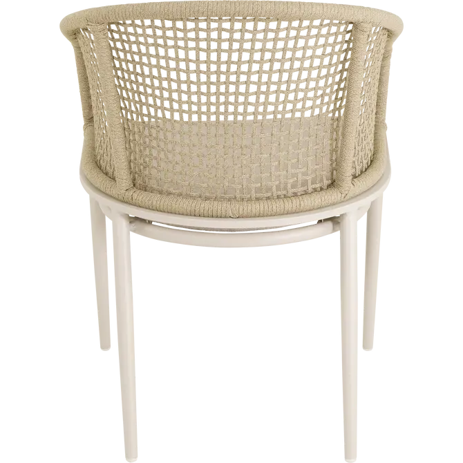 Stoel Kioto Crema beige achter, Lesli Living, tuincentrumoutlet.com