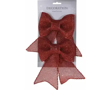 STRIK 18CM 2STS GLITTER ROOD, Koopman, tuincentrumtoutlet