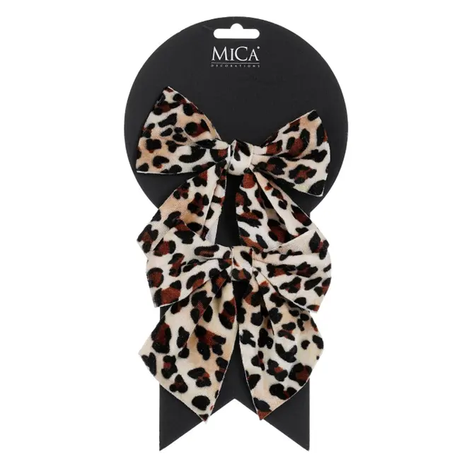 Strik dierprint l12b13h1cm wit 2st, Mica Decorations, tuincentrumoutlet.com