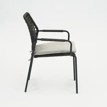 Swifty dining stoel c.black/ TPU grey/ valley sand zijkant, Garden impressions, Tuincentrumoutlet.com