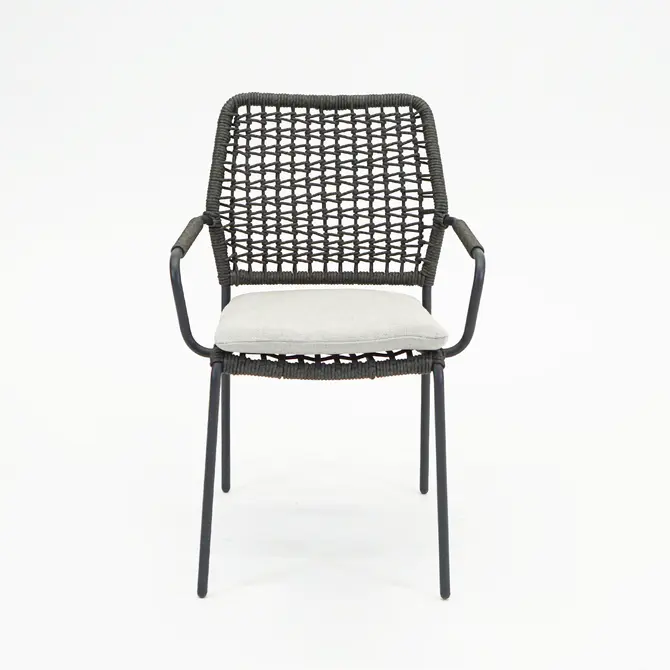 Swifty dining stoel c.black/ TPU grey/ valley sand achterkant, Garden impressions, Tuincentrumoutlet.com