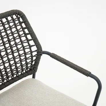 Swifty dining stoel c.black/ TPU grey/ valley sand detail, Garden impressions, Tuincentrumoutlet.com