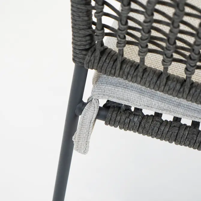 Swifty dining stoel c.black/ TPU grey/ valley sand zitting, Garden impressions, Tuincentrumoutlet.com