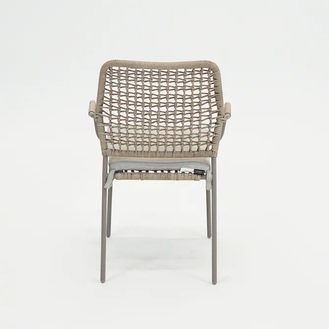 Swifty dining stoel taupe/TPU natural achterkant, Garden impressions, Tuincentrumoutlet.com