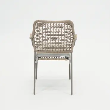 Swifty dining stoel taupe/TPU natural achterkant, Garden impressions, Tuincentrumoutlet.com