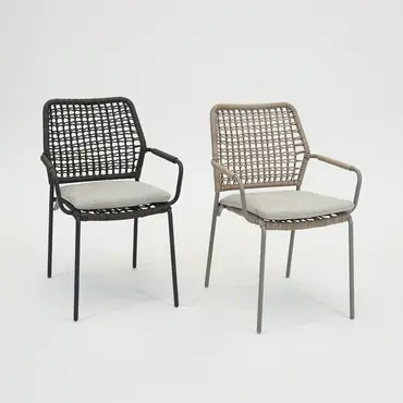 Swifty dining stoel taupe/TPU natural set, Garden impressions, Tuincentrumoutlet.com