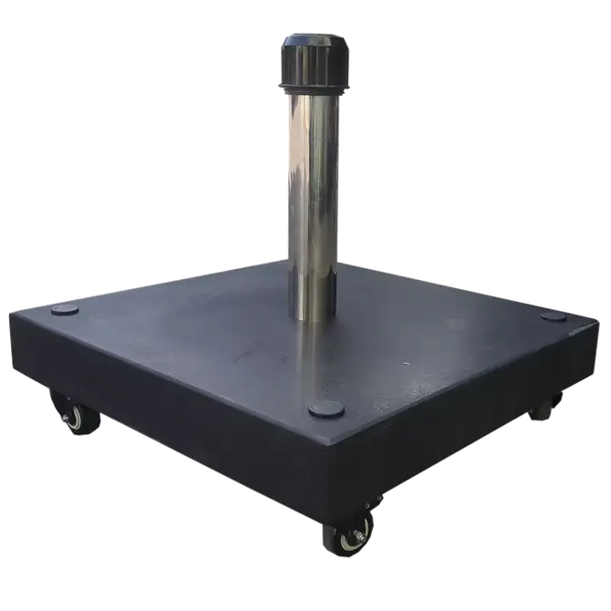 Syros 350cm ecru met verrijdbare 50kg voet parasolvoet, Madison, tuincentrumoutlet