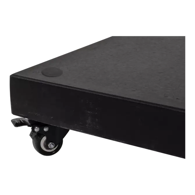 Syros 350cm ecru met verrijdbare 50kg voet parasolvoet detail, Madison, tuincentrumoutlet