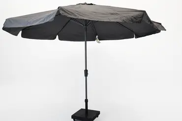 Syros 350cm grijs met verrijdbare 50kg voet parasol, Madison, tuincentrumoutlet