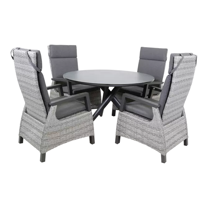 Tafel Mojito Ceramic Negro ø120cm, Lesli Living, Tuincentrumoutlet