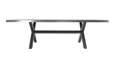 Tafel Castilla 2.0 Negro met kruispoot  243x103cm, Lesli Living, Tuincentrumoutlet