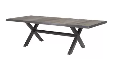 Tafel Castilla 2.0 Negro met kruispoot  243x103cm, Lesli Living, Tuincentrumoutlet