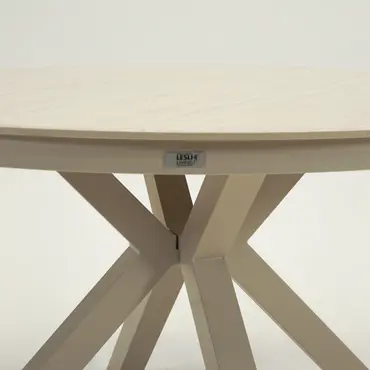 Tafel davos crema 118cm, Lesli Living poot, Tuincentrumoutlet.com