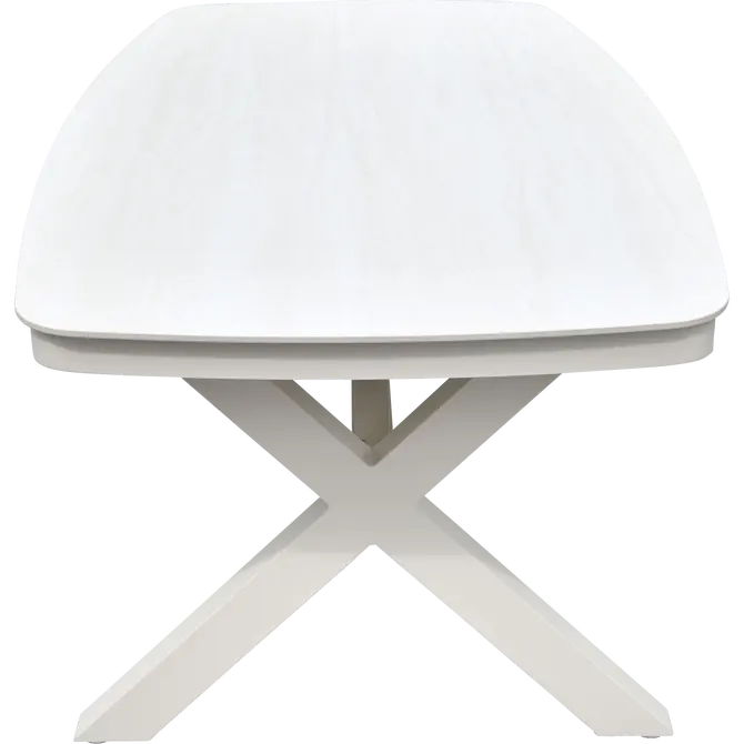 Tafel Davos Crema Deens ovaal 200x100cm zij, Lesli Living, tuincentrumoutlet.com