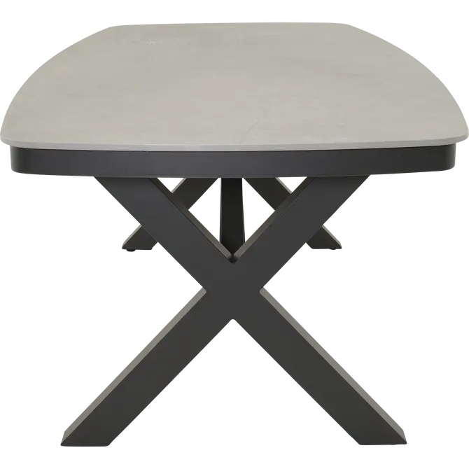 Tafel davos deens ovaal 200x100cm zijkant, Lesli Living, tuincentrumoutlet.com